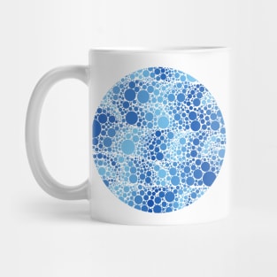 Blue Polka Dots Wave Pattern Mug